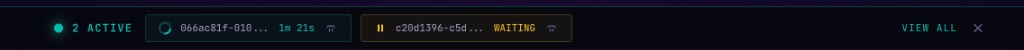 Active analyses status bar