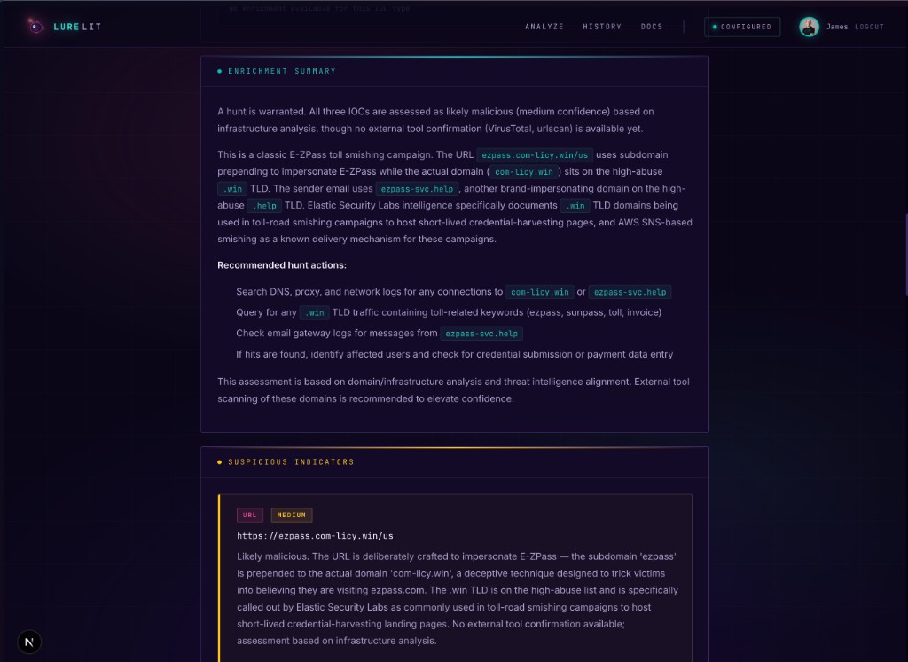 Enrichment summary & hunt recommendations